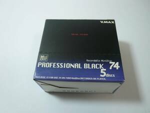 V_MAX 録音用ミニディスク 74分 MD 5枚パック/プロフェッショナル ブラック 未開封　1