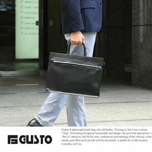 ☆ 送料無料 最安値 G-GUSTO ソフト合皮ブリーフバッグ ブラック 26593 ビジネスバッグ/日本製/A4/ブリーフケース/軽量/鞄/かばん/バッグ