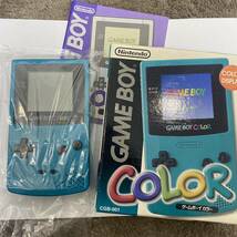 【新品】ゲームボーイカラー ■新品未使用　ブルー　グリーン　GBC 任天堂 説明書 箱　激レア　Nintendo ニンテンドー　ゲームボーイ_画像1