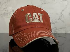【未使用品】47D 上品★Caterpillar CAT キャタピラー キャップ 帽子 上品で高級感のあるブラウンにグレーロゴ♪建設機械《FREEサイズ》