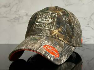 【未使用品】55D★Ford BUILT TOUGH フォード・ビルトタフ キャップ 帽子 CAP REALTREE製ウット系迷彩柄のコットン素材！《FREEサイズ》