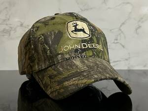 【未使用品】44E クール★JOHN DEERE ジョン ディア キャップ 帽子 CAP クールなウット系迷彩柄にベージュロゴ！《FREEサイズ》