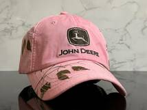 【未使用品】45E 希少★JOHN DEERE ジョン・ディア キャップ 帽子 CAP 希少なピンクのウット系迷彩柄のコットン素材♪《FREEサイズ》_画像2