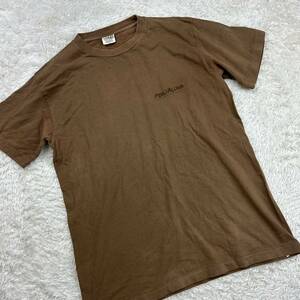 PIKO Aloha　Tシャツ　半袖　ワンポイント　刺繍　ロゴ　ブラウン　茶　メンズ　ゆったり　シンプル