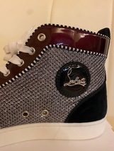 Christian Louboutin クリスチャンルブタン・メンズ・ハイカットスニーカー スパイク / LOU SPIKES ORLATO FLAT PAT/GLIT DIAMS / PAT_画像6