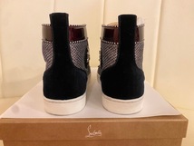 Christian Louboutin クリスチャンルブタン・メンズ・ハイカットスニーカー スパイク / LOU SPIKES ORLATO FLAT PAT/GLIT DIAMS / PAT_画像5