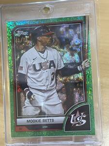 2023 Topps World Baseball Classic ベッツ 75枚限定 ファーストナンバー Mookie Betts アメリカ代表