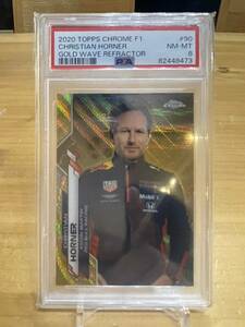 PSA8 2020 Topps Formula 1 Christian Horner Gold Wave Refractor 50枚限定 RedBull F1