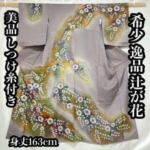 ●きもの翠● 希少 逸品 辻が花 訪問着 美品 しつけ糸付き グラデーション 上品 フォーマル 和装 和服 着物 正絹 身丈163cm #Y626