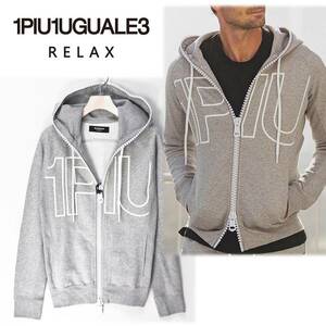 《1PIU1UGUALE3 RELAX》新品 ヘビー裏毛 ビッグロゴパーカー フーディ ジャージ M A9339