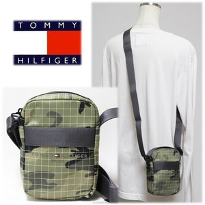 《TOMMY HILFIGER トミーヒルフィガー》新品 軽量 カモフラ ショルダーバッグ リポーターバッグ 男女兼用 A9371