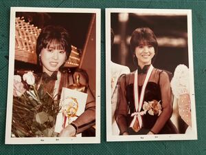 【レア】松田聖子　写真(当時物) メダル　黒　80年代アイドル 