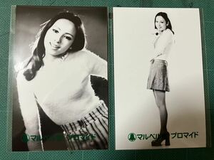 【レア】安西マリア　マルベル堂プロマイド写真2枚　大きめ膨らみ　ミニスカ　昭和タレント