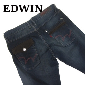 EDWIN エドウィン EGF503 W32 (約91cm W36相当) 大きいサイズ EDGE エッジ フラップポケット 日本製 デニムパンツ　ジーンズ
