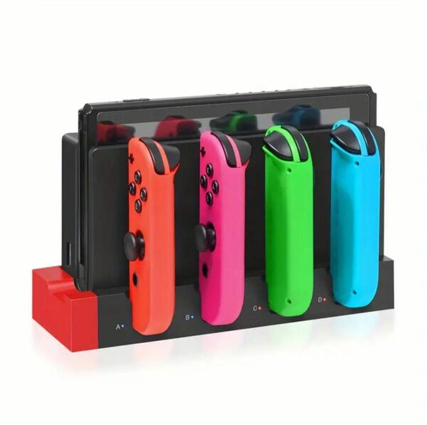 【新品】Nintendo Switch Joy-Con充電 コンパクト収納【赤】