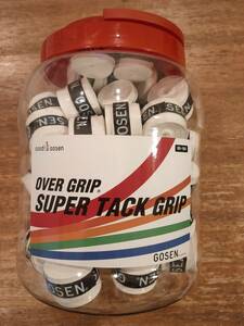 ゴーセン　GOSEN　SUPER TACK GRIP スーパータック　グリップテープ 56個入　白　送料無料 