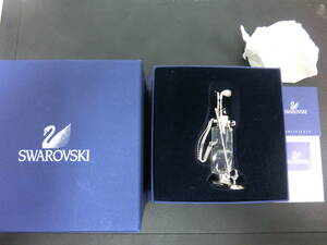 Aj-5 SWAROVSKI スワロフスキー オブジェ 置物 ゴルフクラブ ゴルフセット 台座付き