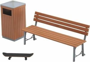 公園のベンチとゴミ箱 112 フィギュアアクセサリーシリーズ 公園のベンチとゴミ箱 プラモデル FA10