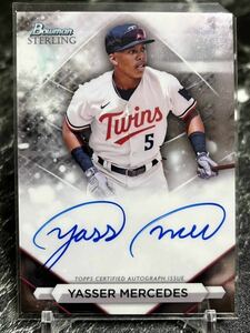 mlb 2023 bowman sterling YASSER MERCEDES autographed card 直書きサイン auto