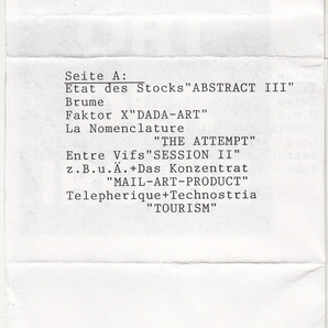 【カセット】Art Vol.2 : Mail Art【Telepherique/Entre Vifs/Brume/faktor X他/１９９２年】の画像8