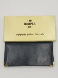 １円スタート　HARPER 12years ハーパー オリジナル レザー ウォレット 二つ折り 長財布 ブラック 保管品
