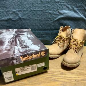 【USED良品】★女性用 Timberland ヌバックレザー プレミアムウォータープルーフブーツ 10361 6.5 (約23.5cm)★