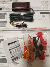 KOSO スリムデジタルタコメーター 新品未使用。簡単な動作確認済み(電源、ボタン、表示)です。汎用 タコメーター デジタル表示 表示色 赤_画像2