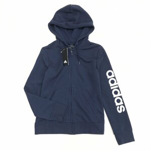 ●新品 adidas アディダス 定価6,490円+税 スウェット パーカー OT(XL) 濃紺 ネイビー フーディ ジャージ LL 2L ゆったり 大きい 未使用