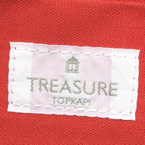 美品 TREASURE TOPKAPI トプカピ 英国HARRIS TWEED生地 L字ジップ フラットポーチ ブラウン系 チェック柄 マルチケース レディース 女性用の画像3