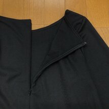 ●新品 DoCLASSE ドゥクラッセ 切替デザイン ハウンドトゥース ドレス ワンピース 13(XL) 黒系 長袖 LL 2L ゆったり 大きい 未使用_画像6