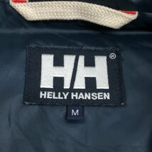 ●HELLY HANSEN ヘリーハンセン フーデット ボアフリース ベスト M オフホワイト×濃紺 ネイビー ボーダー アウトドア キャンプ メンズ_画像3