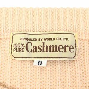 ●PURE CASHMERE クルーネック ピュアカシミア100% ニット セーター 9(M) サーモンピンク カシミア 日本製 国内正規品 レディース 婦人の画像3