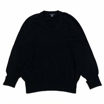 ●CASHMERE Ｖネック カシミヤ100% ニット セーター M 黒 ブラック カシミア カジュアル メンズ 紳士_画像1