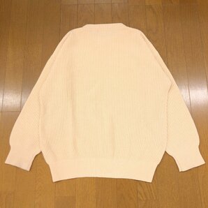 ●PURE CASHMERE クルーネック ピュアカシミア100% ニット セーター 9(M) サーモンピンク カシミア 日本製 国内正規品 レディース 婦人の画像2