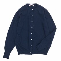 英国製 OLD ENGLAND オールドイングランド 上質 カシミヤ100% ニット カーディガン 38(M) 濃紺 ネイビー スコットランド製 羽織り カシミア_画像1