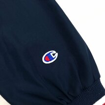 ●Champion チャンピオン ロゴ刺繍 ノーカラー コーチジャケット L 濃紺 ネイビー カジュアル ブルゾン 国内正規品 メンズ 紳士_画像5