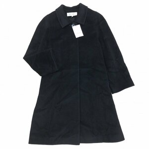 ◆美品 LAPINE ROUGE ラピーヌルージュ アンゴラ100% フレアコート 15(2XL) 黒 ブラック ロングコート ゆったり 大きいサイズ 3L XXL 婦人