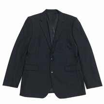 ●BEAMS HEART ビームス ストライプ スーツ 上下セットアップ 50(XL) 黒 ブラック ビジネス フォーマル 結婚式 特大 大きいサイズ 2L LL_画像3