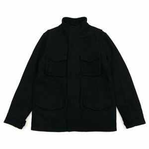 ●GAP ギャップ 裏地キルティング ウール コート XXS(JP:S相当) 黒 ブラック ジャケット ブルゾン 国内正規品 メンズ 紳士
