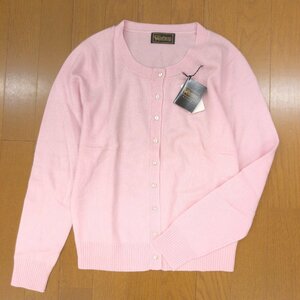 新品 Cashmere cardigan 定価13,800円《繊維の宝石》上質 カシミヤ100% ニット カーディガン M ベビーピンク 長袖 羽織り未使用