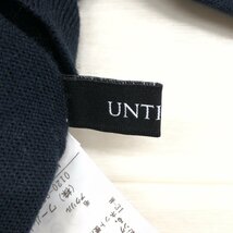 美品 UNTITLED アンタイトル オープンネック ウール ニット セーター 2(M) 濃紺 ネイビー 長袖 国内正規品 レディース 女性用_画像2