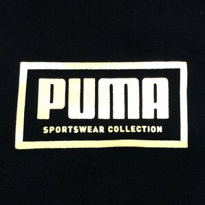 ●PUMA プーマ ロゴプリント ノーカラー 裏起毛 スウェット ジャケット M 黒 ブラック ブルゾン スポーツ 国内正規品 メンズ 紳士の画像4