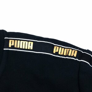 ●PUMA プーマ ロゴプリント ノーカラー 裏起毛 スウェット ジャケット M 黒 ブラック ブルゾン スポーツ 国内正規品 メンズ 紳士の画像5