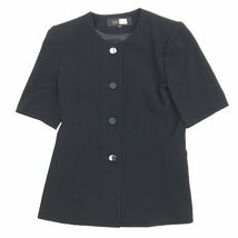 ●SOUR BENIR 東京ソワール スカート スーツ 上下セットアップ 3点セット 7AR(S相当) 黒 日本製 ジャケット 喪服 礼服 ブラックフォーマル_画像6