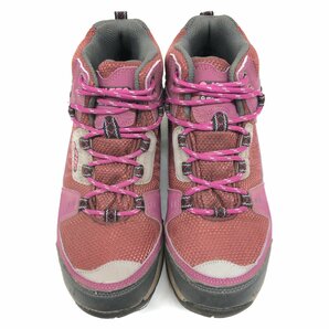 ●HI-TEC ハイテック ウォータープルーフ トレッキングシューズ 22.5cm ピンク系 アウトドアシューズ 登山靴 ハイキング レディース 女性用の画像2