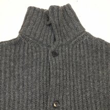 ◆BEAMS ビームス 肉厚 ハイネック ニット ジャケット M チャコールグレー セーター カーディガン 国内正規品 メンズ 紳士_画像5