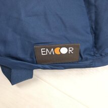 ●美品 EMOOR エムール 羽毛肩当て ダウンポンチョ バスト80～104cm 濃紺 ネイビー ガウンケット インナーダウン ルームウェア 部屋着 安眠_画像3