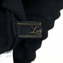 美品 Leilian レリアン シルクブレンド ビジュー装飾 ニット セーター 9(M) 黒 ブラック 日本製 長袖 フリルデザイン レディース_画像3