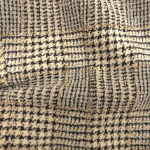 ●ESCADA エスカーダ グレンチェック 金ボタン ウール ジャケット 38(M相当) ベージュ系 コート 羽織り レディース 女性用_画像7