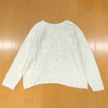 ●77i JUNKO SHIMADA ジュンコシマダ ウールブレンド アンゴラ ニット セーター 4L ライトグレー ビジュー装飾 3XL ゆったり 大きい 女性用_画像2